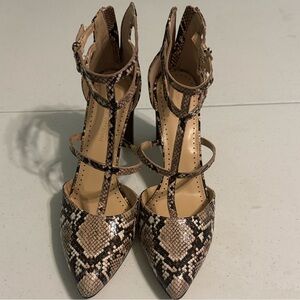 Adrienne Vittadini Snakeskin Patterned Heels